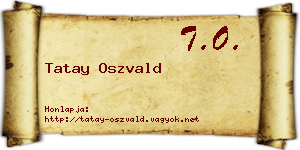 Tatay Oszvald névjegykártya